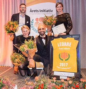 Gruppbild vinnare och finalister Årets Initiativ 2017.